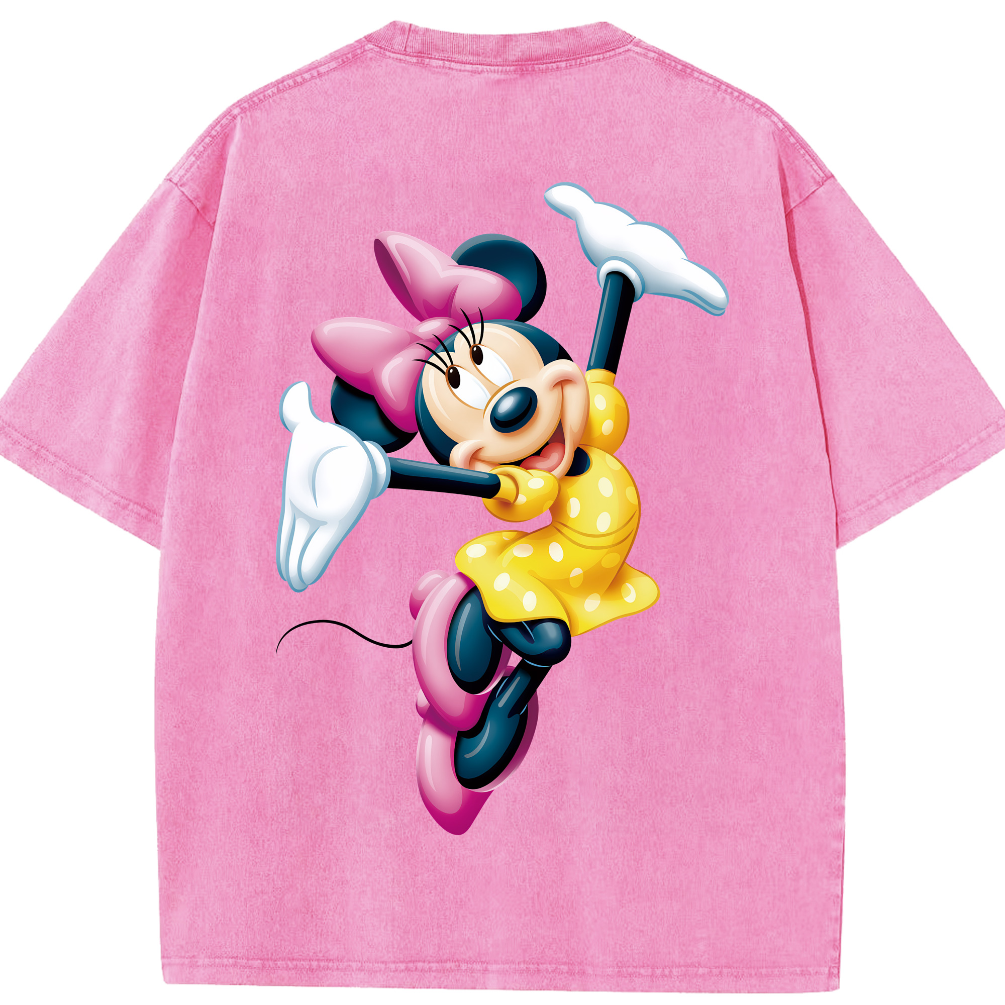 （画像用） ミッキーマウス Mickey Mouse 綿100% ヴィンテージ風 半袖Tシャツ（背面プリント）